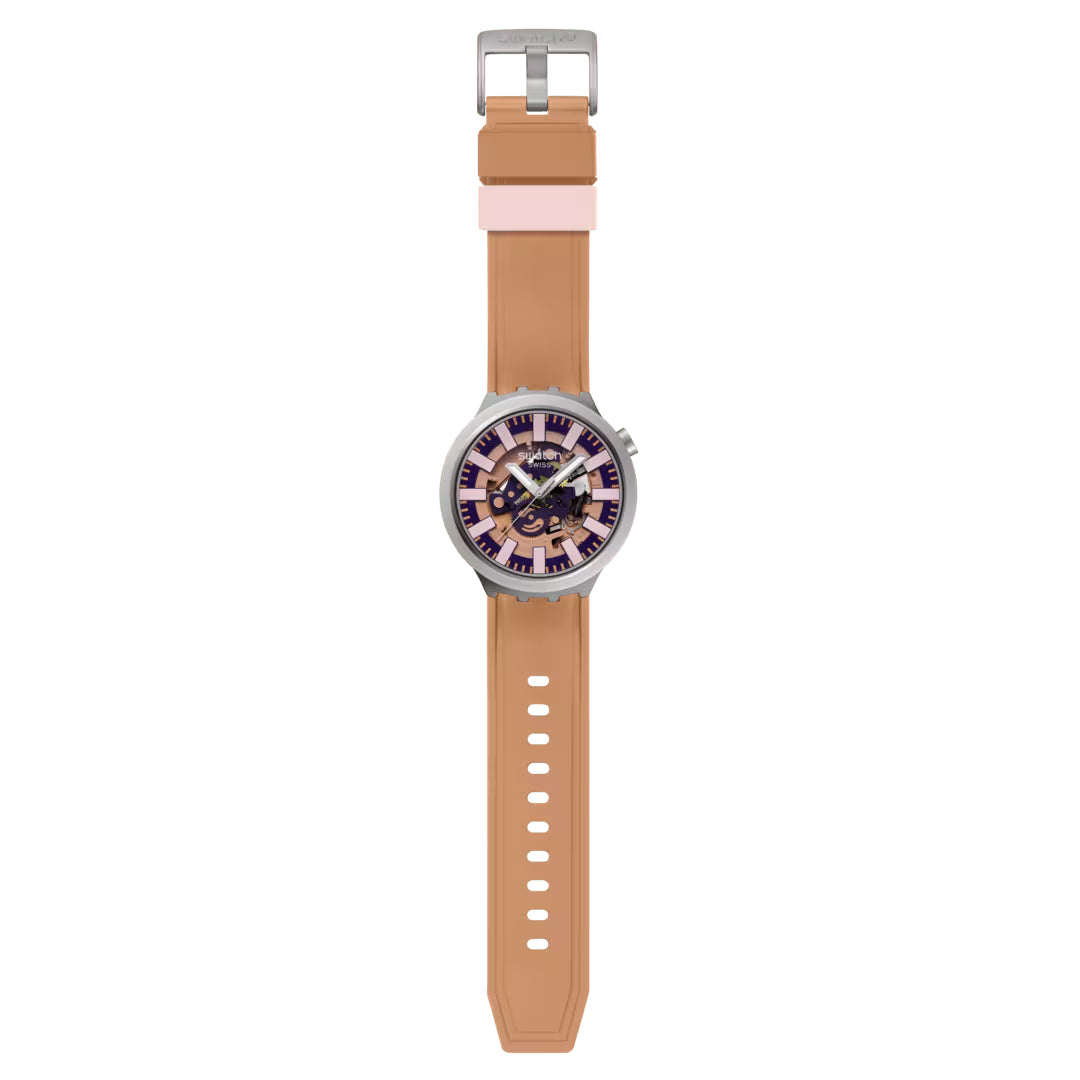 Orologio Unisex Swatch Terracotta Tide Acciaio Gomma SB07S119
